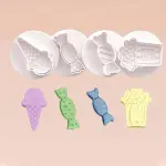 4 Pcs Cupcake and Ice Cream Plunger Cutter Set