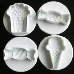 4 Pcs Ice Cream and Candy Plunger Cutter Set