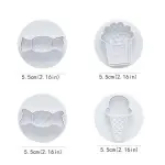 4 Pcs Cupcake and Ice Cream Plunger Cutter Set