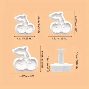 Premium 3 Pcs Strawberry Plunger Cutter Set