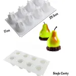 8 Cavity Pear Mousse Cake Silicone Mould | Pear Shape Dessert, Pastry & Chocolate Mould