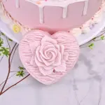 VALENTINE’S DAY HEART WOVEN LOVE ROSE CANDLE Chocolate MOULD Style 1
