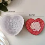 VALENTINE’S DAY HEART WOVEN LOVE ROSE CANDLE Chocolate MOULD Style 2