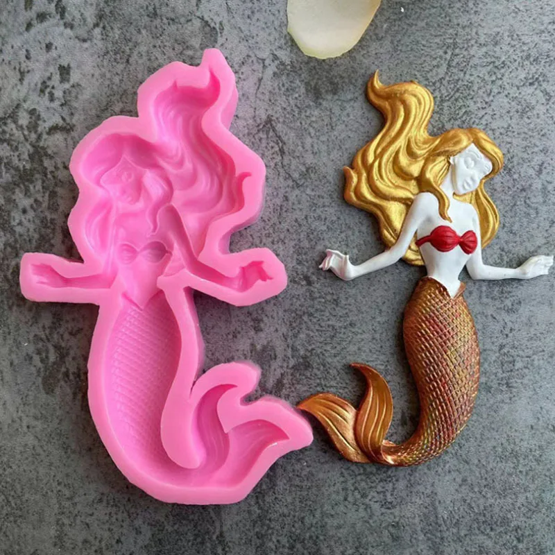 Large mermaid silicone mould - Cake Pearls