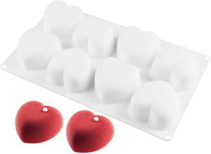 8 Cavity heart shaped mousse pastry entremet  mould