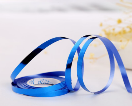 5mm * 10m meters Blue Shiny Curling Ribbon packaging rope (1 pcs)
