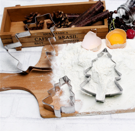 3 pcs Christmas tree cookie cutter set