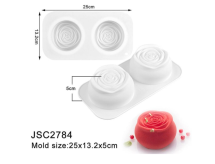 Rose Mousse Pastry Moulds Silicone Valentine's Day Rose Dessert