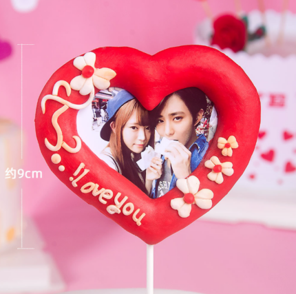 1 pcs I love you cake frame cake topper