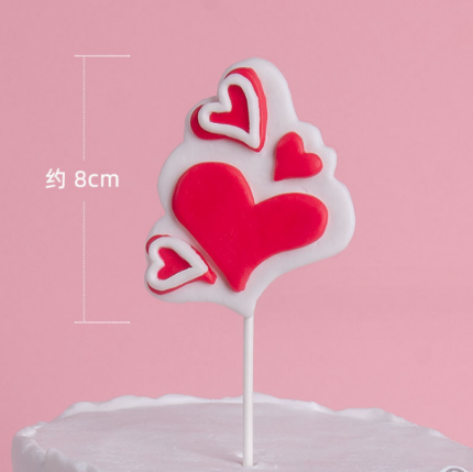 Heart shape topper Valentine Day cake topper