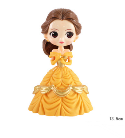 Princess Belle Doll Cake Topper - Yellow