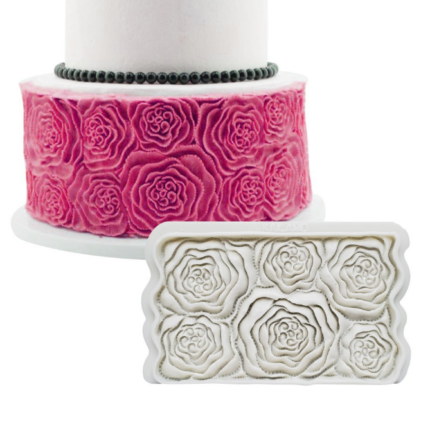 Rose Onlay Lace Mat for Cake Borders Silicone Mould STYLE 2