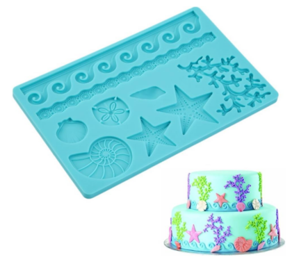 Seaweed Seashell Coral Starfish Silicone mould