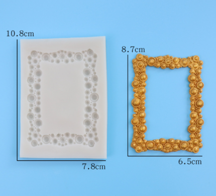 Large Rectangle beaded frame silicone mould