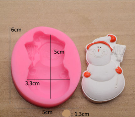 Christmas Cute Snowman silicone mould style 2