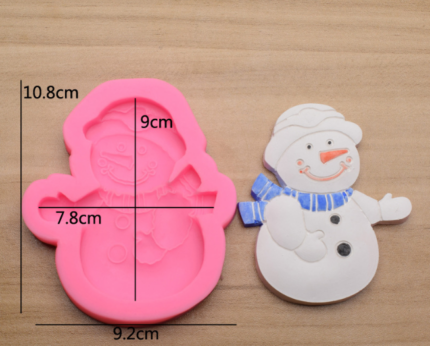 Christmas Cute Snowman silicone mould - Large