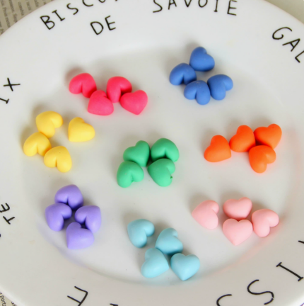 3 Pcs Heart Miniature toy topper