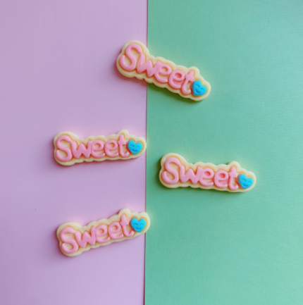 3 Pcs Sweet Word Miniature toy topper