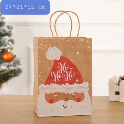 6 pcs HO HO HO Christmas Gift Bags (27 x 21 x 11 cm )