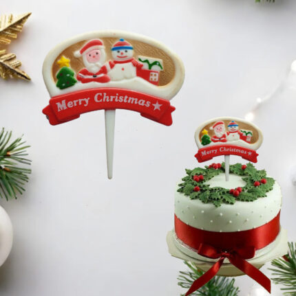 1 pcs Merry Christmas Theme cake topper