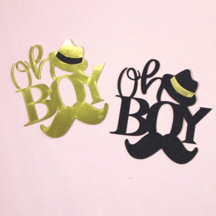 2 pcs black and golden Happy Birthday Cake Toppers