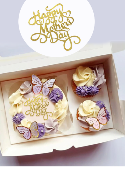 Calligraphy Happy mothers day designer cake topper (STYLE 2)