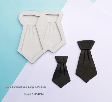 2 Cavity Men Tie silicone Mould