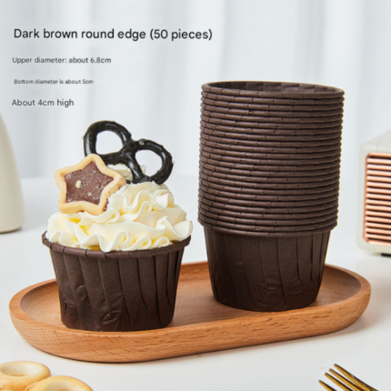 Dark Brown Baking Cups / Muffin Cups (50 pieces)