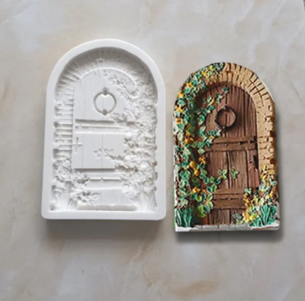 Large detailed Floral Door theme silicone mould