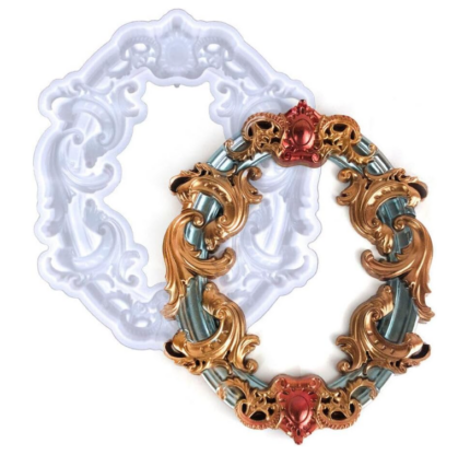 Large Detailed Vintage Frame silicone mould style 2