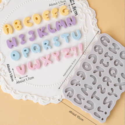 Cute Cartoon Letter Alphabet Silicone mould