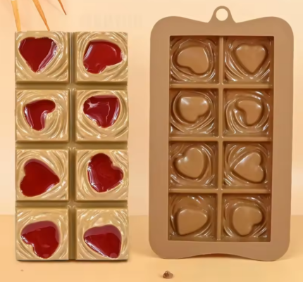 Heart Fill Silicone Chocolate bar Silicone Mould