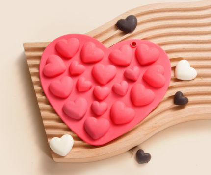 Multiple Heart Cavity Chocolate silicone Mould